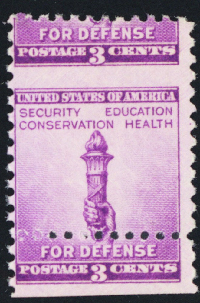 901, Mint LH 3¢ - Dramatic Misperforation Error - Stuart Katz
