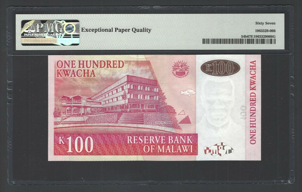 Malawi 100 Kwacha 2009 P54b Uncirculated Graded 67