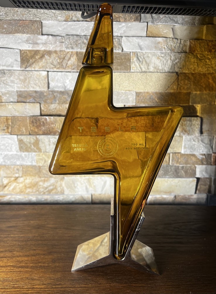 Tesla Tequila Empty Bottle Collectible