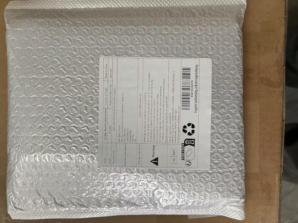 Curtain Rod Brackets, Double Bracket, Heavy Duty 3 Pack, Black