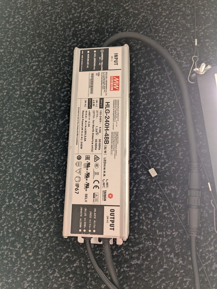 Light Panel Samsung LM301H HLG-240H-48B. Brightness Control