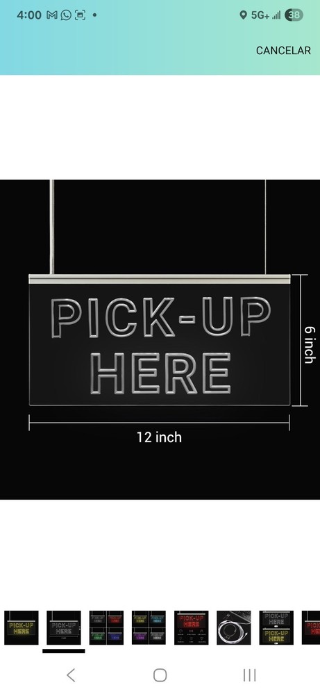 BIECHIC Lighted LED Pick-up Here Color Changing Bright Glowing Light