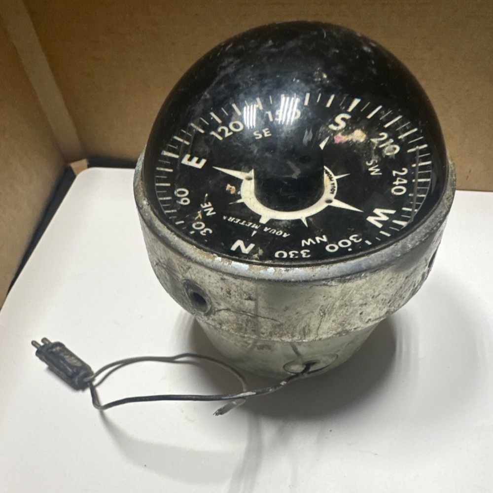 Aqua Meter Compass For Watercraft , Vintage ￼