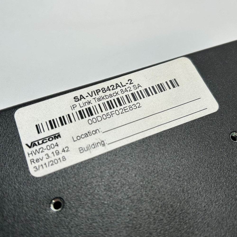 Valcom SA-VIP842AL-2 IP Link Talkback Module Network Audio Interface