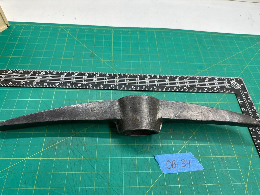 Vintage 22'' Long Railway Pick Axe Head Double- Sided Tool