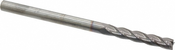 Hertel 1/4", 1-1/2" LOC, 1/4" Shank, 4" OAL, 4 Flute, Solid Carbide Square En...