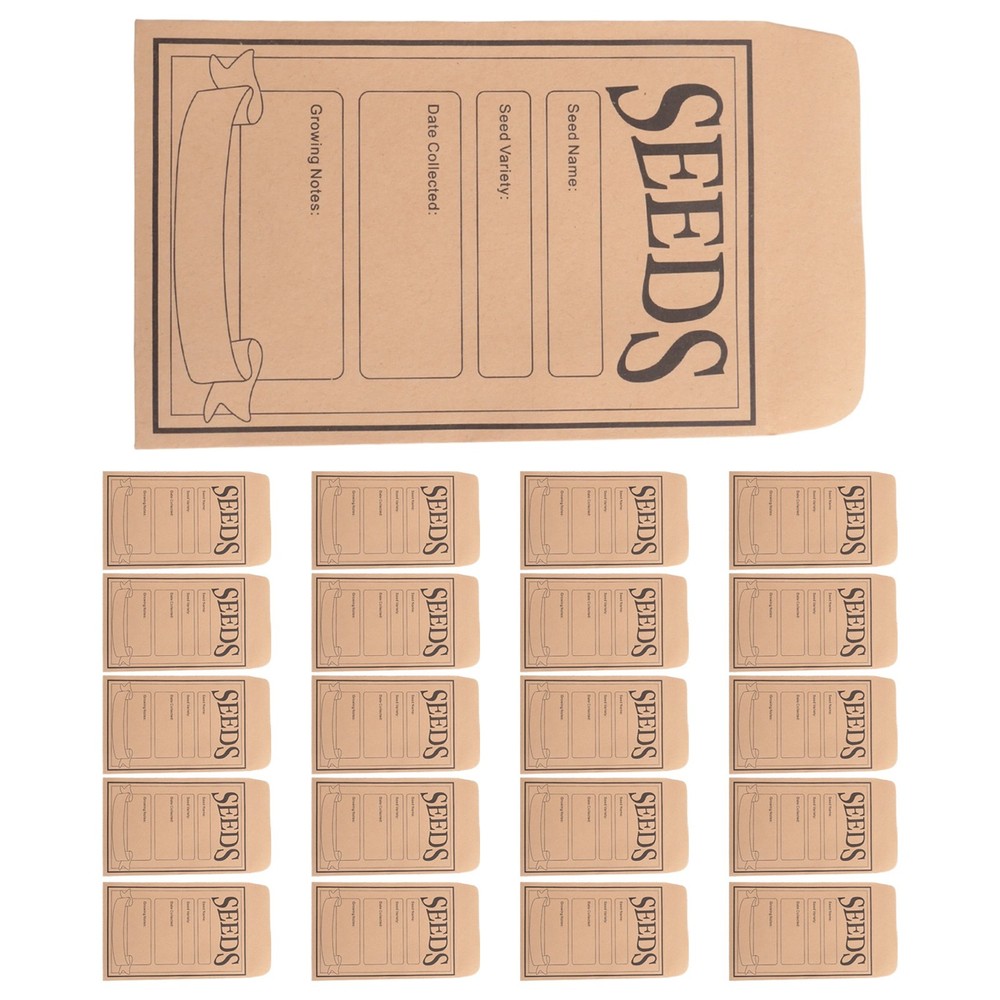 2X(100PCS Seed Packets Envelopes: Self Sealing  Small Seed Envelopes6197