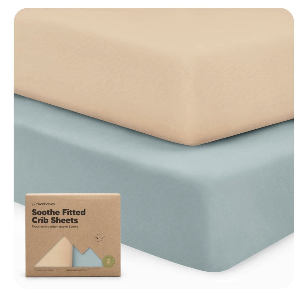 2-Pack Mini Crib Sheets Fitted - 28x52 Pack N Play Sheets Toasty
