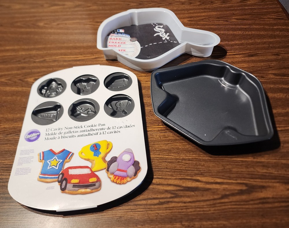 Assorted Sports Themed Cake/Cookie Baking Pans, Excellent Condition