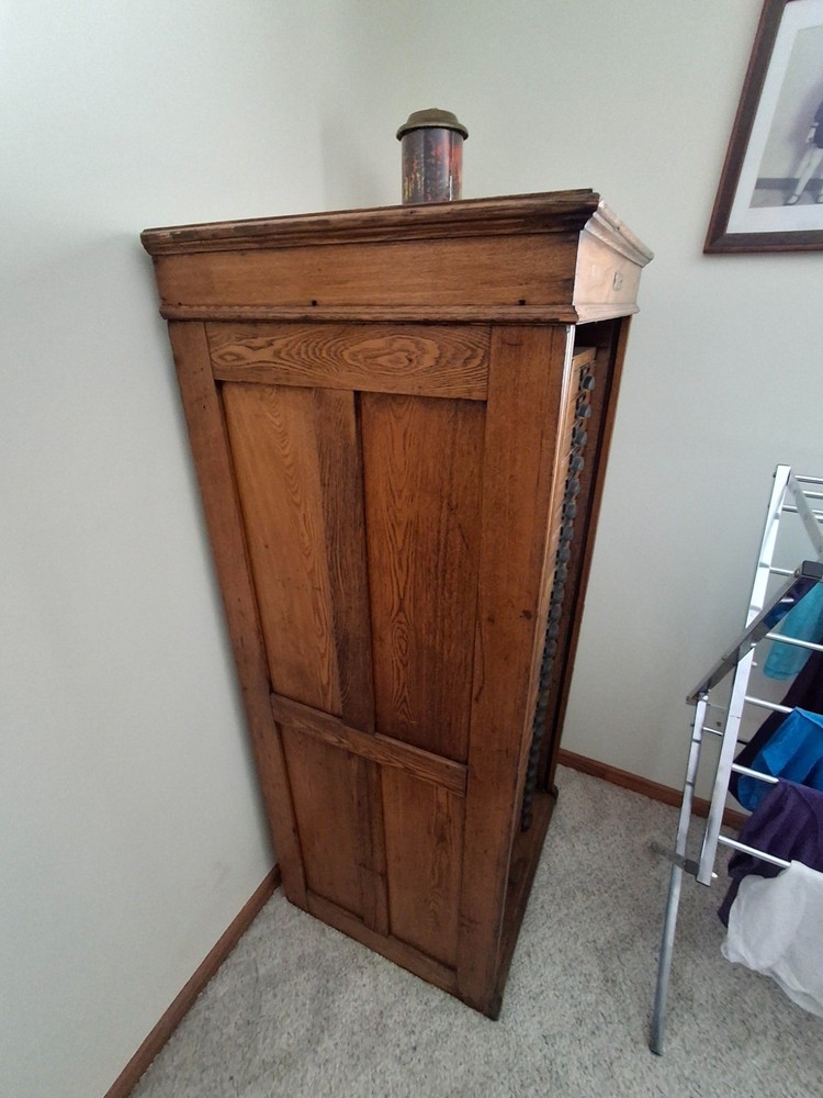 "Hamilton" vintage wood document file cabinet