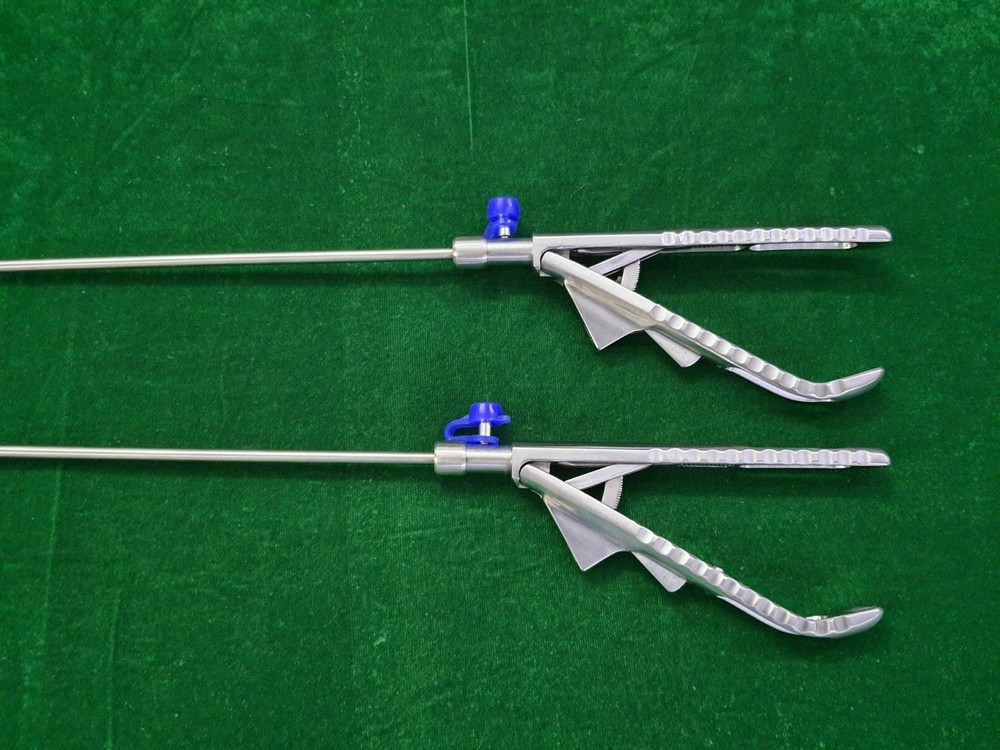 2pc Laparoscopic Needle Holder Curvd Jaw 5mmx330mm Endoscopy Instruments