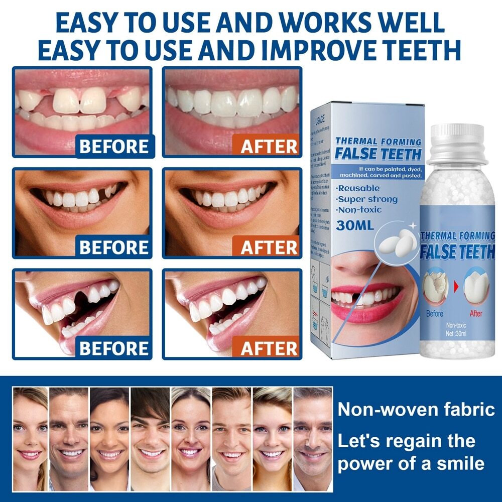 False Teeth Solid Glue Temporary Tooth Repair Moldable Teeth Resin Gap Denture