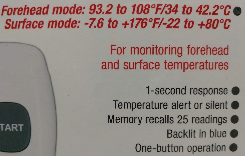 CDN Non-Contact Forehead Thermometer with 1 Second Response