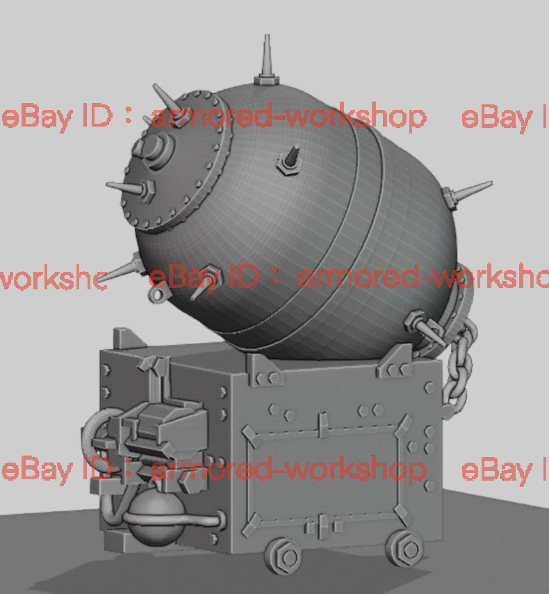 3D Printed 1/72 British Type 17 mine Unpainted