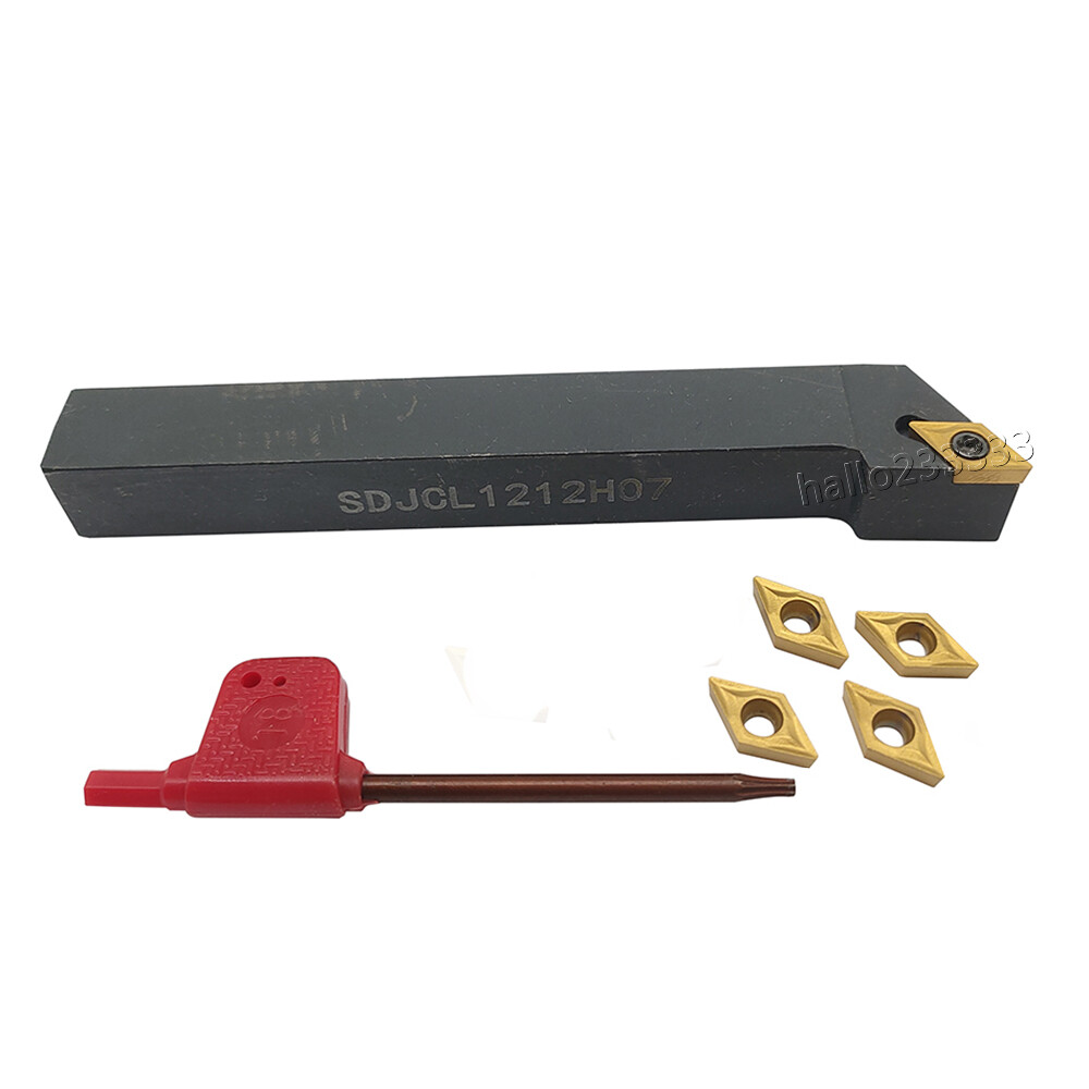 93° Left Hand SDJCL1212H07 External Turning Tool Holder + DCMT070204 inserts