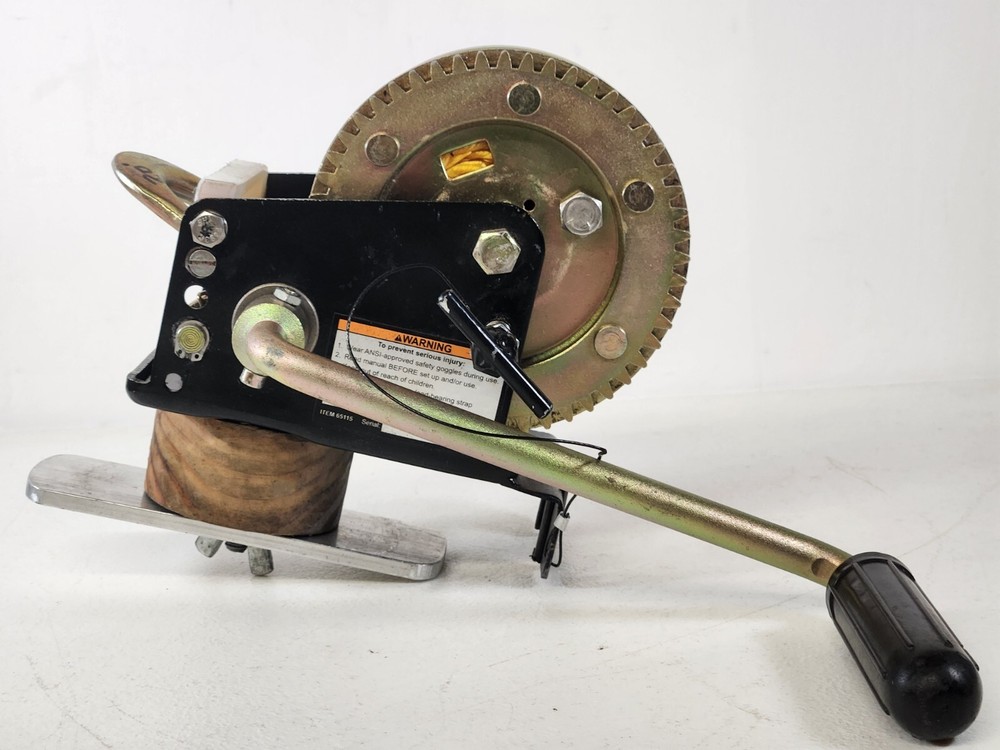 Haul Master 1200 lb Hand Winch Strap Trailer Winch Model 65115