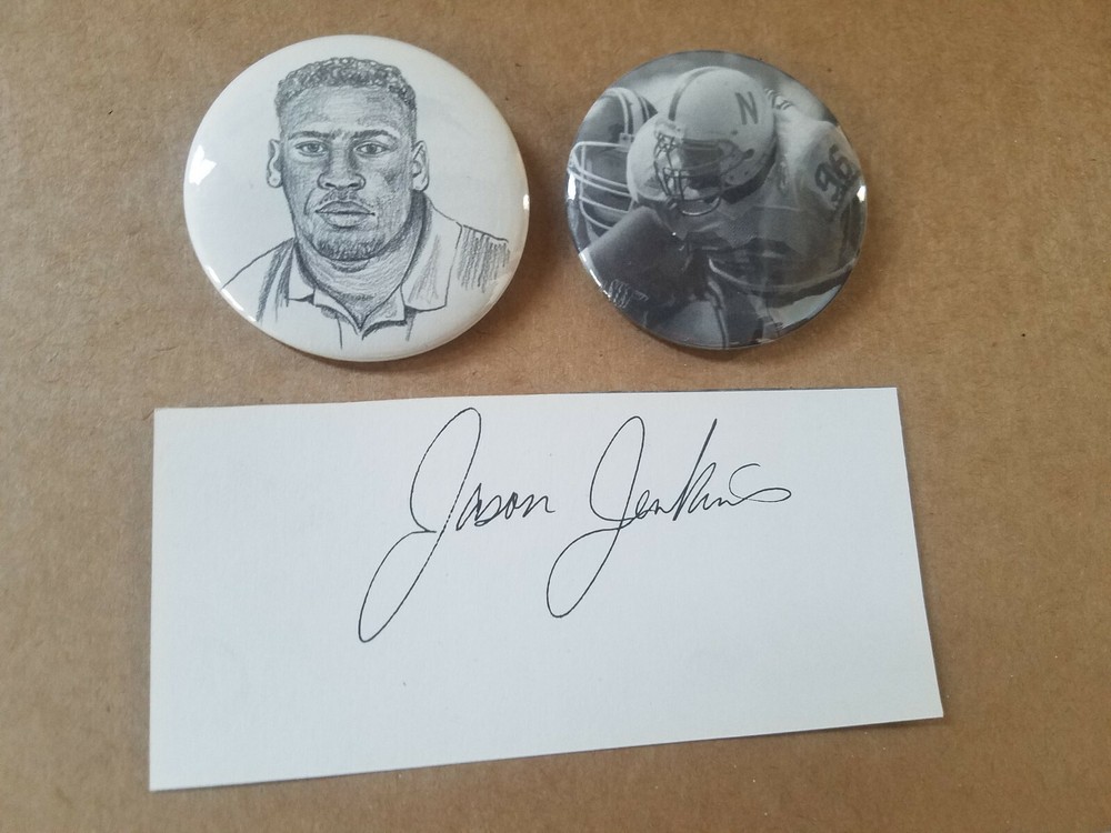 NEBRASKA CORNHUSKERS JASON JENKINS PINBACK BUTTON