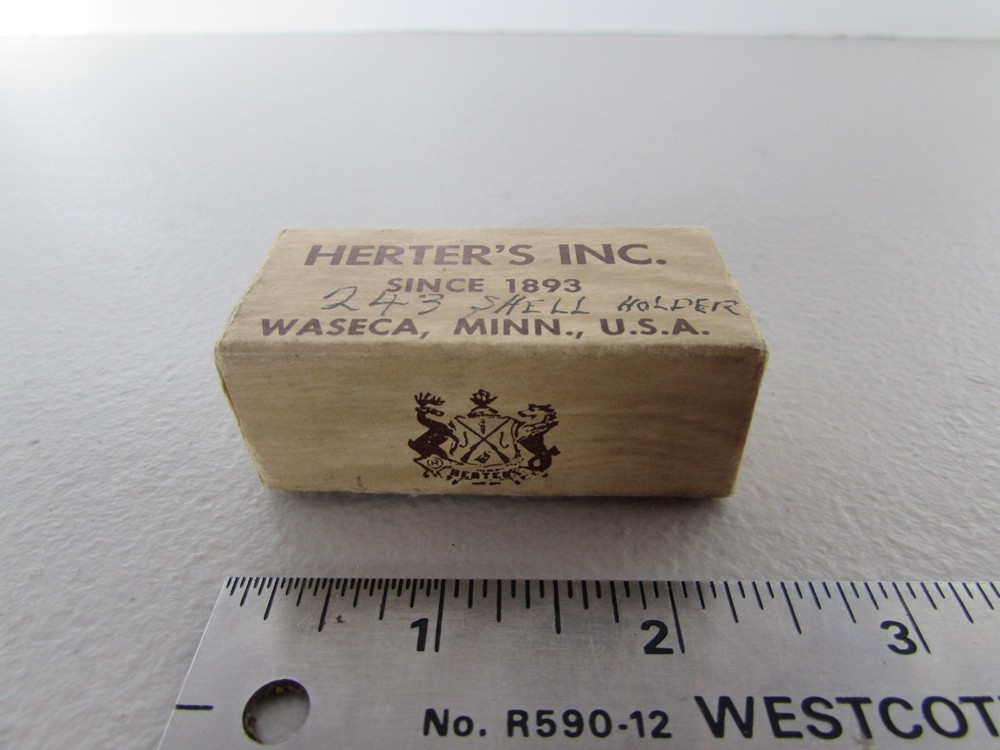 Vintage Herter's Burring Tool Shell Holder Box Reloading USA Herters