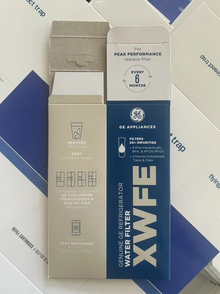 2 PACK GE XWFE Replacment Refrigerator Water Filter Without Chip