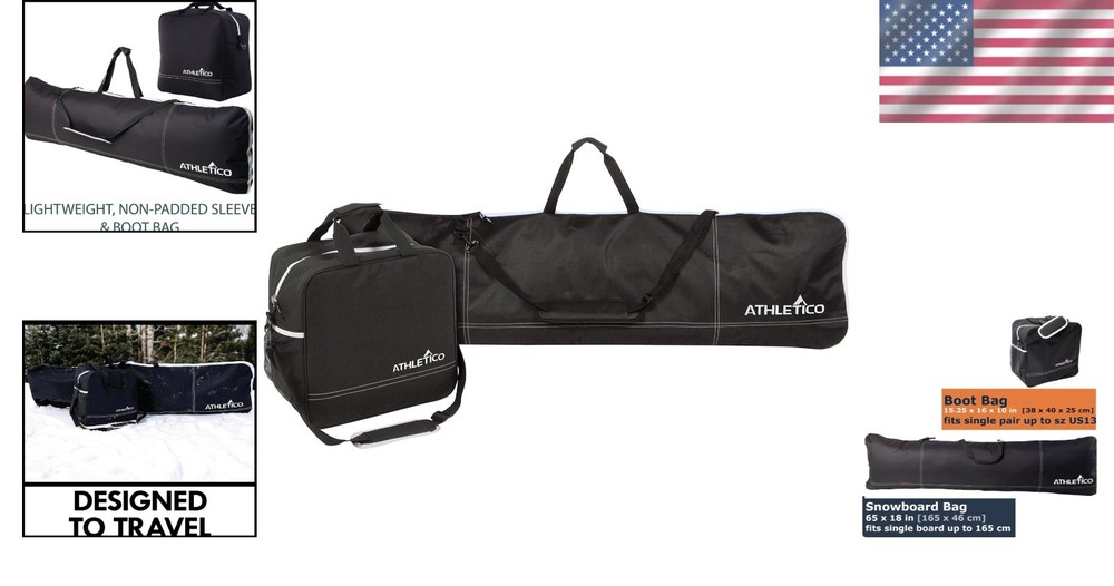 Durable Polyester Snowboard Bag and Boot Transport Combo - Fits Size 13 Boots