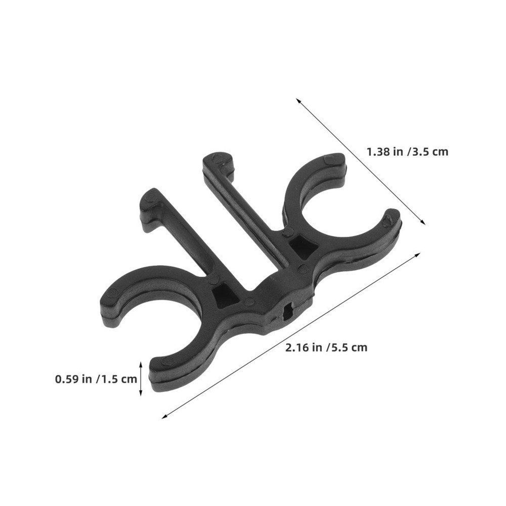 12 Pcs Ski and Pole Clips Plastic Quick Release for Hiking Sticks