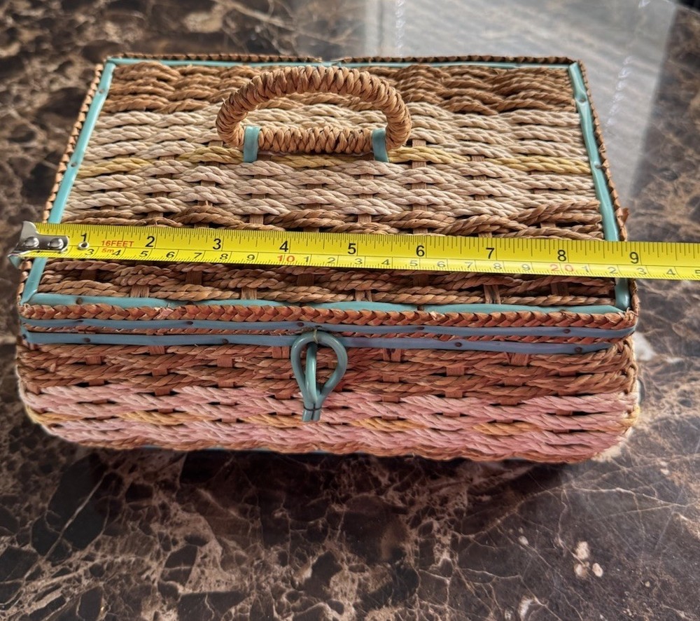 Antique Vintage Sewing Basket Box