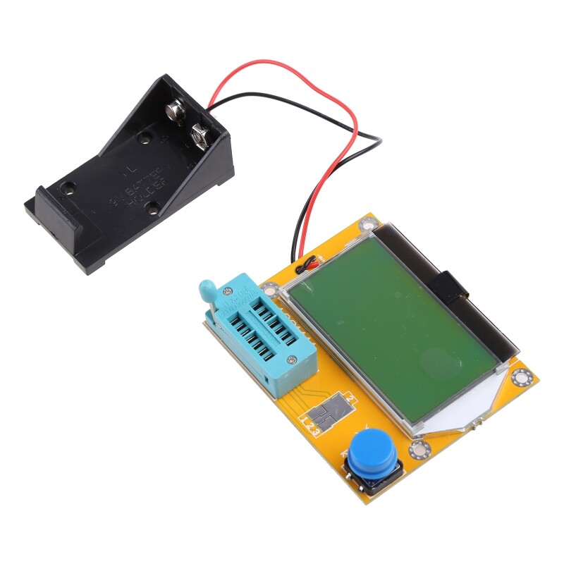 9V LCD Digital Transistor Tester LCR-T4 Meter 12864 Backlight Capacitance