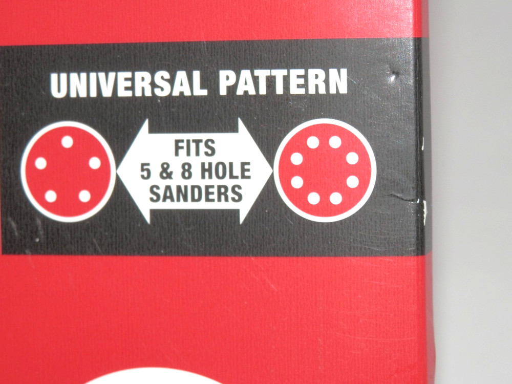 Bauer 5" Hook & Loop Universal Pattern Sanding Discs 5 Count 150 Grit NEW