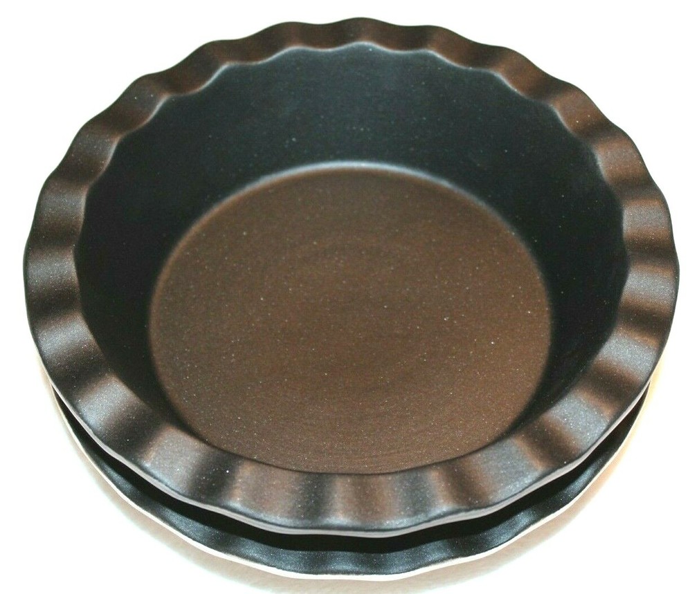 Parini Cookware Glazed Non-Stick Stoneware Ceramic Bakeware Pie Dish set