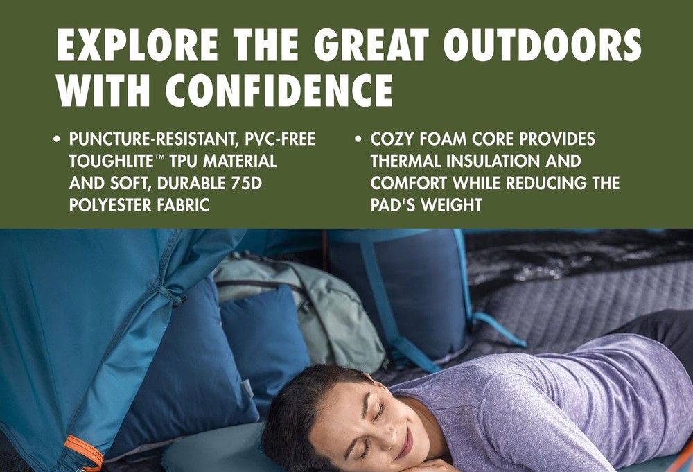 Self-Inflating Large Rectangular Sleeping Pad