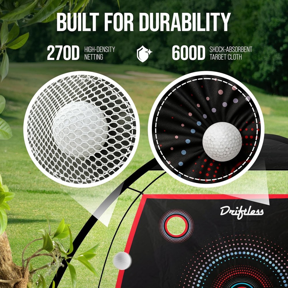Golf Net – 10x7 ft Practice Net for Backyard Driving, Indoor Hitting Net with Ma
