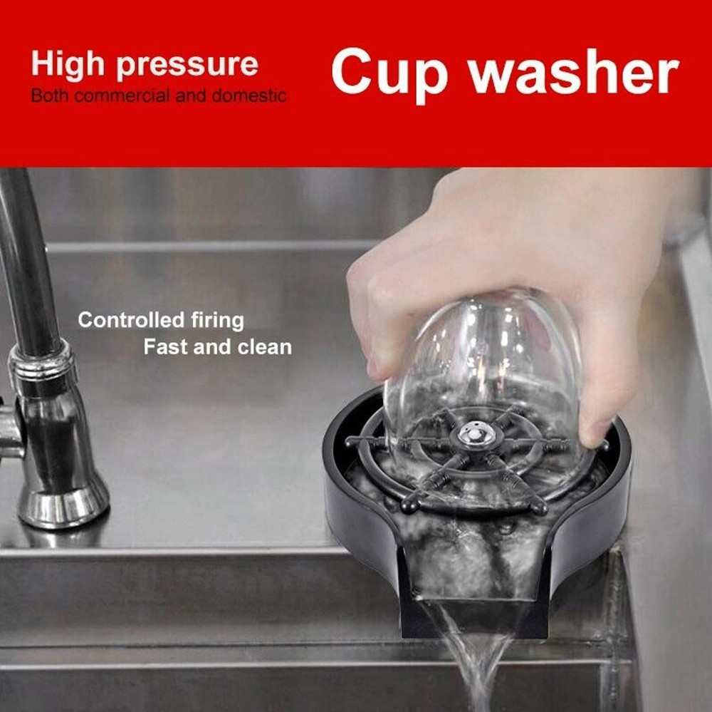 Automatic Cup Washer Glass Rinser Kitchen Sinks Cleaner Cleaning Tool