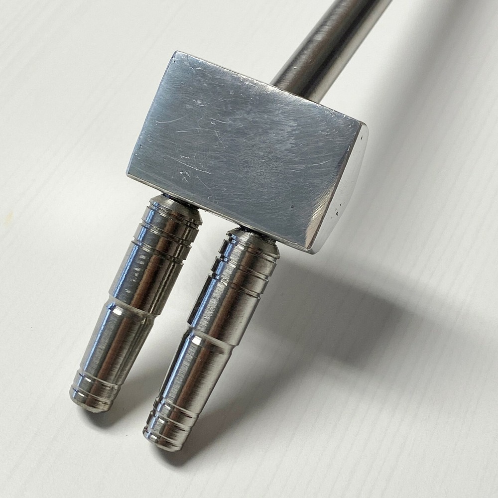 Rape Rapé Sniffing Pipe Applicator Double Action Titanium Stainless Steel