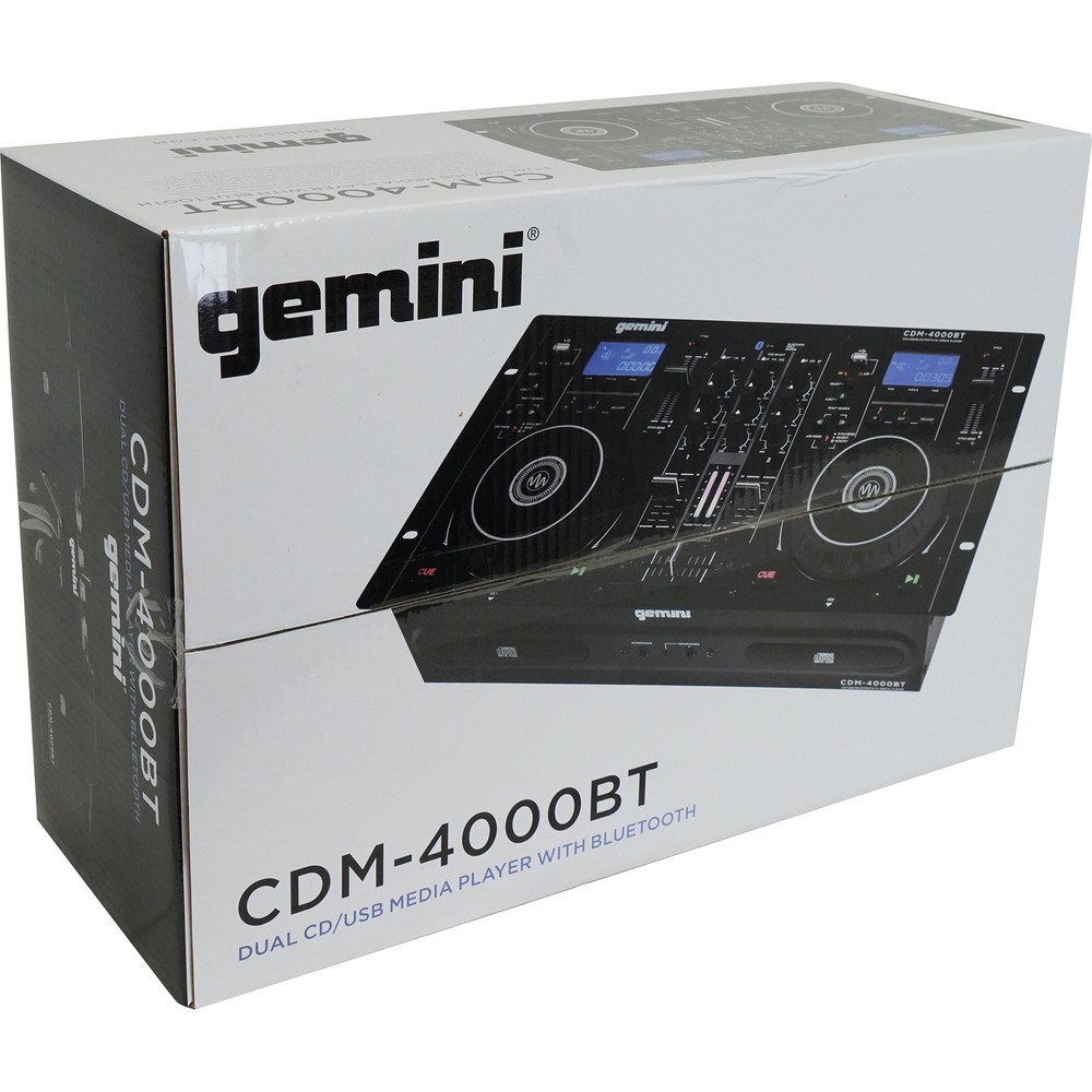 Gemini CDM-4000BT Dual DJ CD/USB Media Player with Bluetooth + Mixer