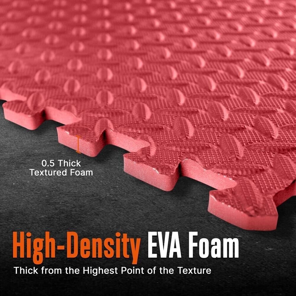 SQUATZ 50 pcs. Thick Puzzle Exercise Mat, EVA Foam Interlocking Tiles Protective
