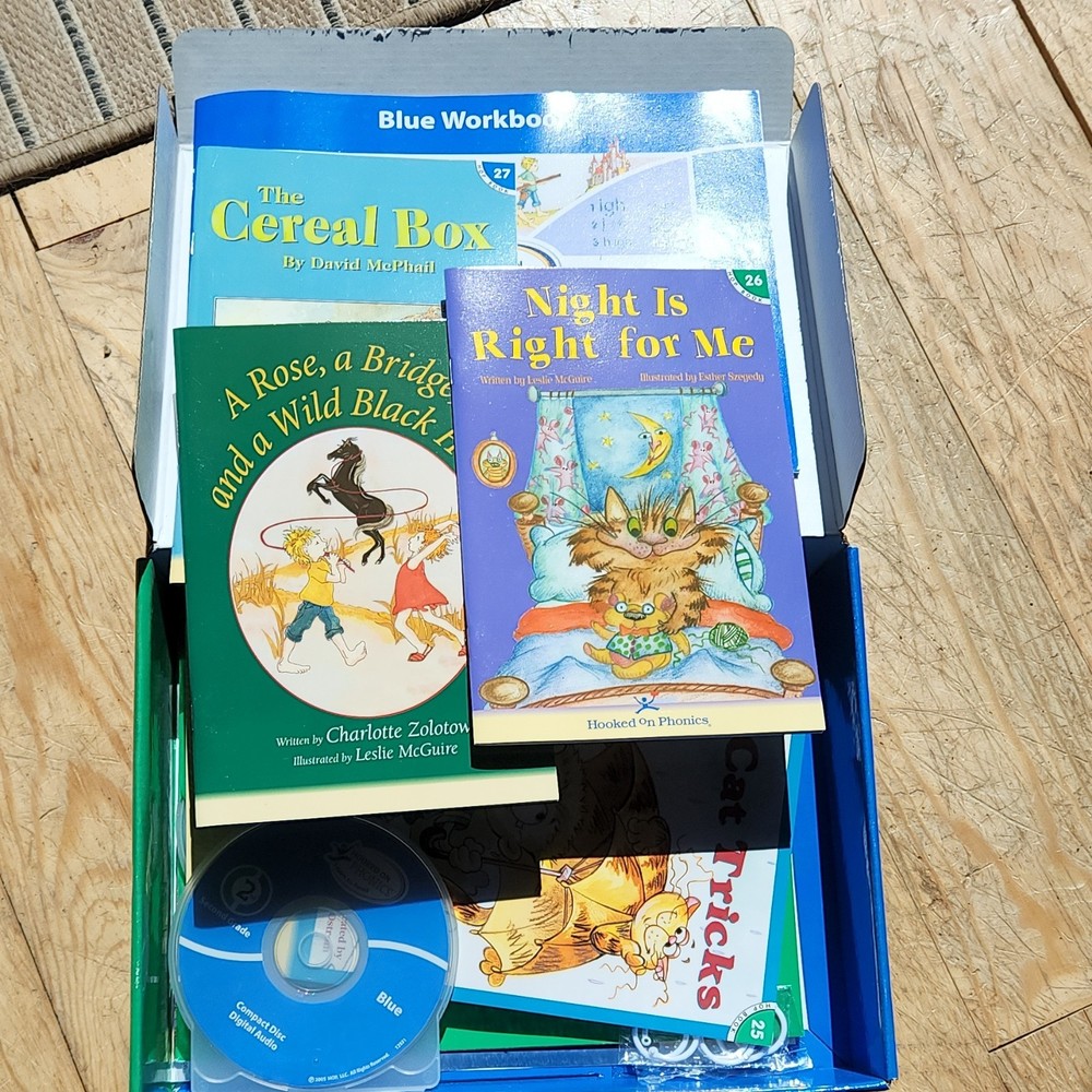 Hooked on Phonics Second Grade Reading Set Books Workbooks Flash Cards CDs