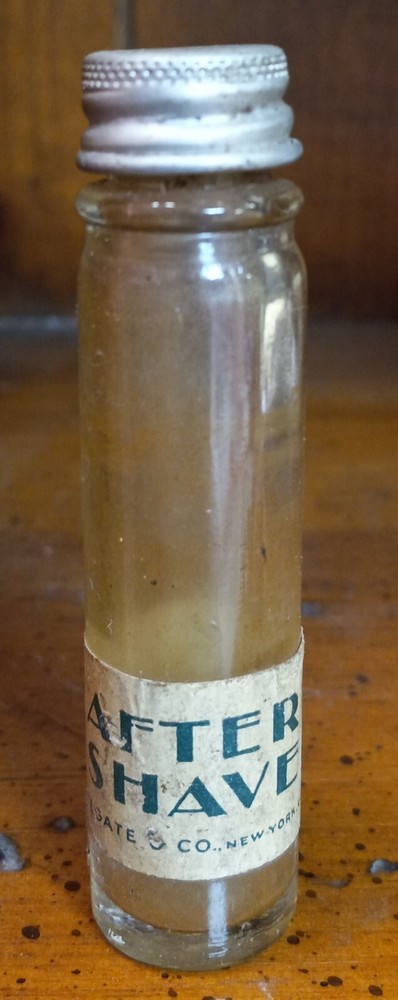Vintage Clear Colgate After Shave 3" Empty