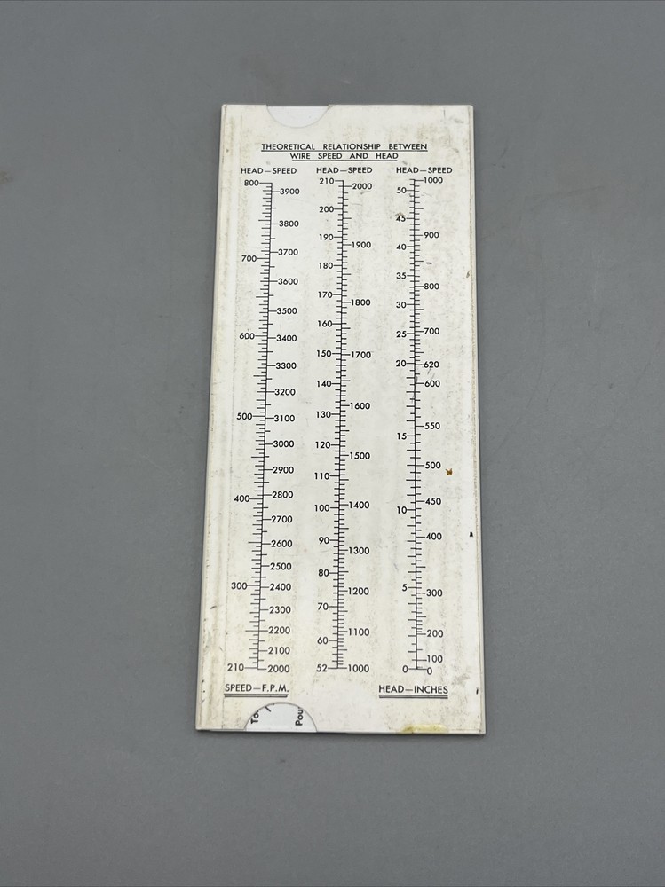 Beloit Iron Works Production Slide Rule 1958
