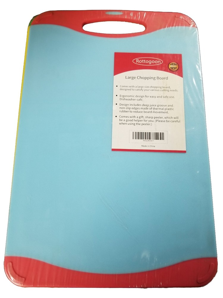 Rottogoon Plastic Kitchen Cutting Board w/Potato Peeler