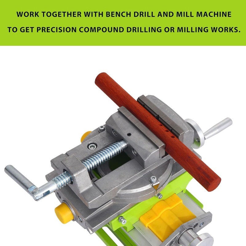 Cross Slide Drill Vise 2 Way X-Y Compound Vise, Multifunction Worktable Milling