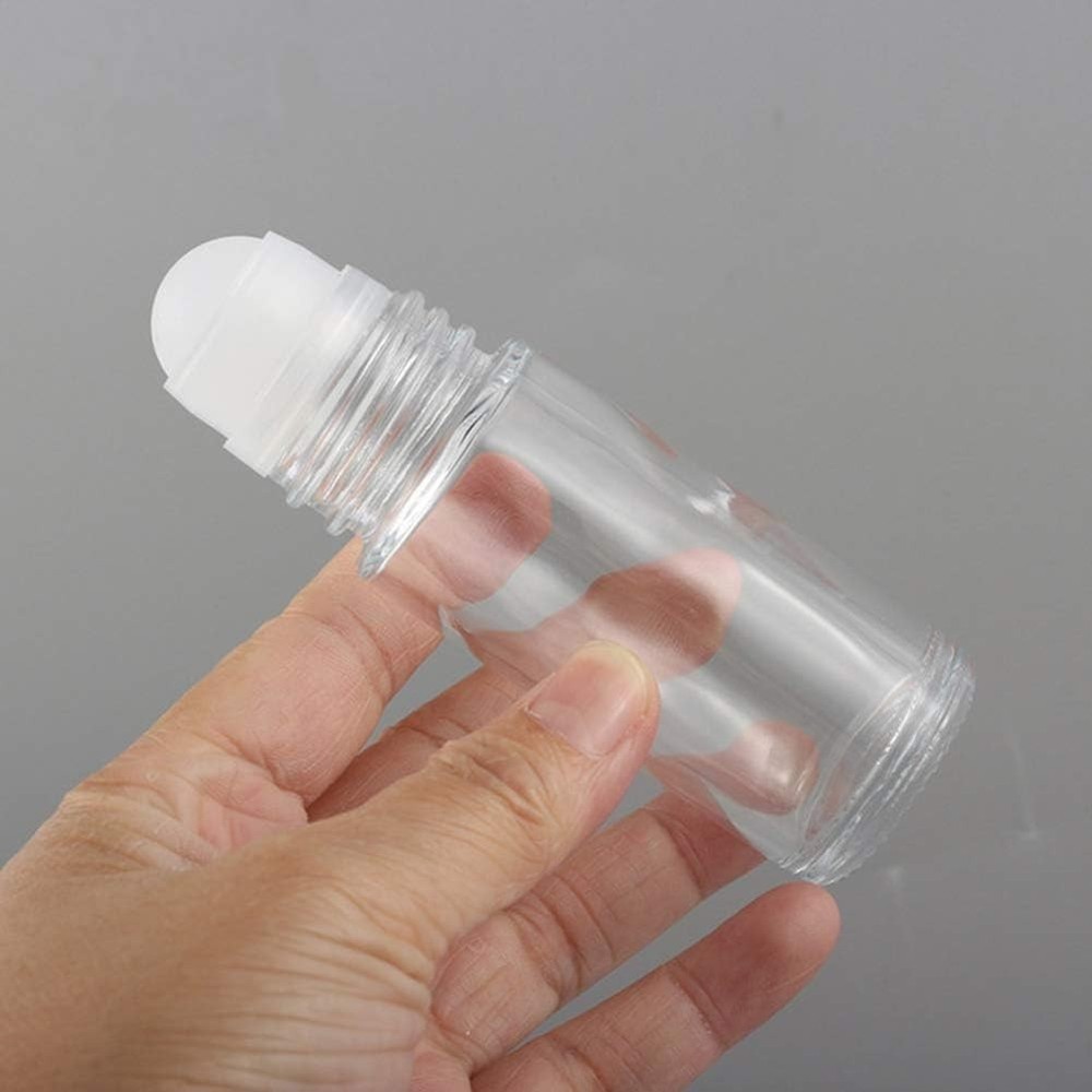 4PCS 30ml Essential Oil Roller Bottles, Empty Refillable Clear Glass Roll-on ...