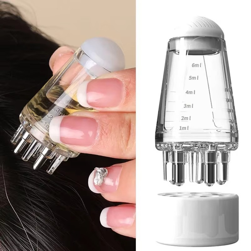 Scalp Applicator Hair Regrowth & Styling Solution Guide Comb Head Oil Roller