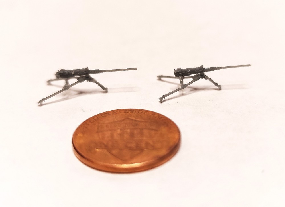 x2 M2 Browning HO Scale - 1:87 3D polymer model