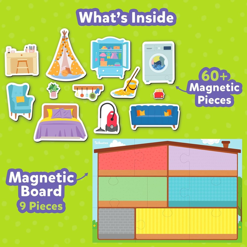 Skillmatics Creative Toy Magnetopia - Design Your Home, Interactive Pretend...