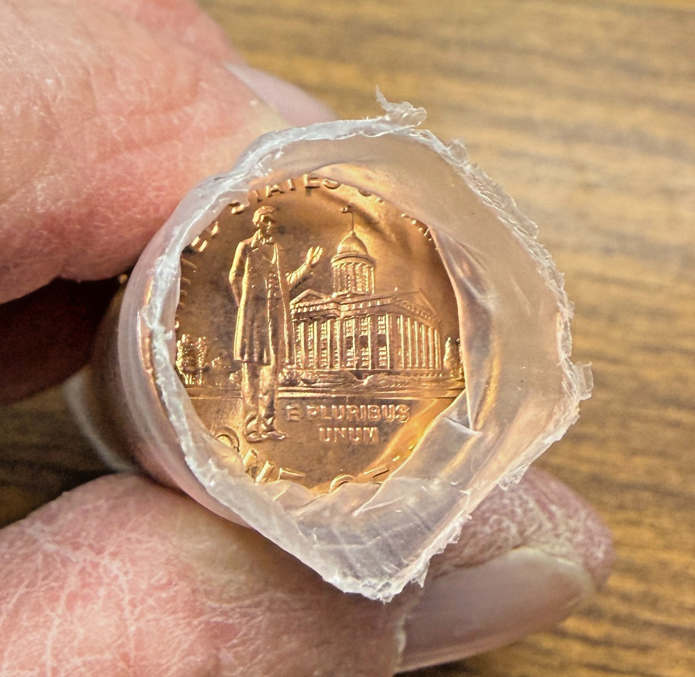 2009-D LINCOLN CENT LOG CABIN & STATESMAN BU ROLLS