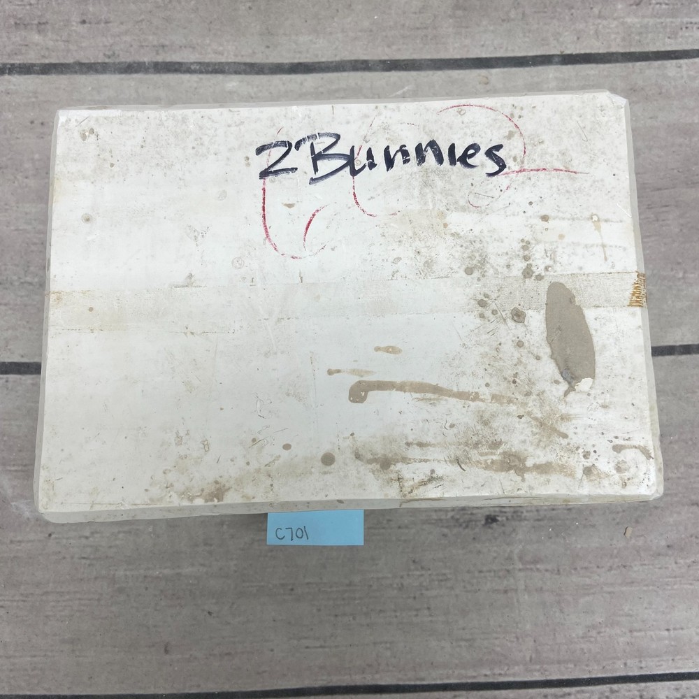 Kiismiller Ceramic Casting Mold 2 Bunnies Rabbit #602