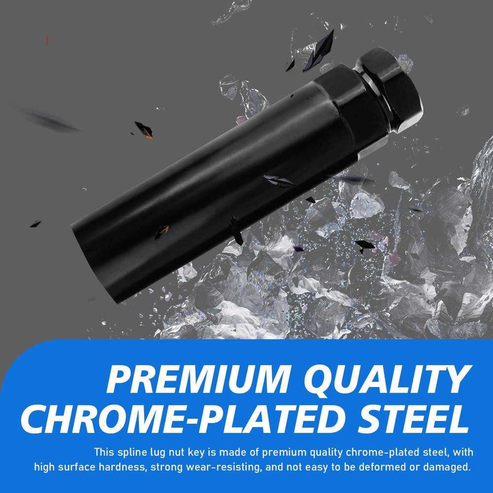 7 Spline Lug Nut Socket, Wheel Key, Locking Removal 7