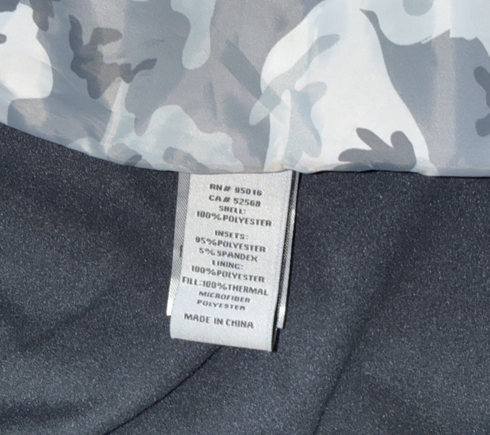 STRAIGHT DOWN golf jacket gray camo medium M