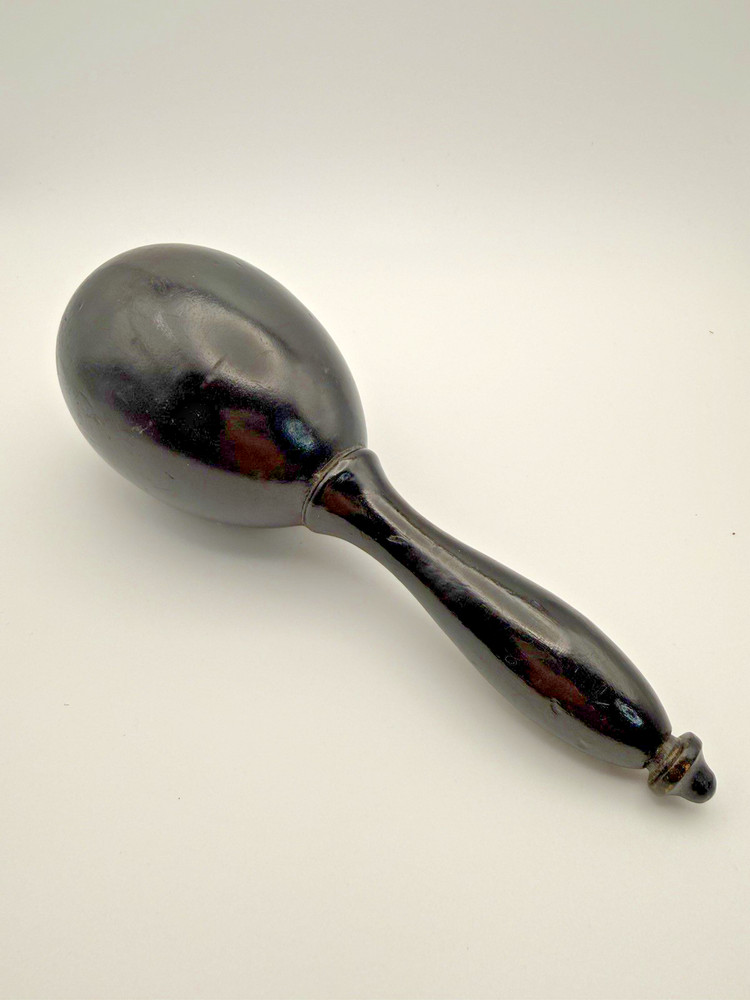 Antique Turned Wooden Sock Darning Egg