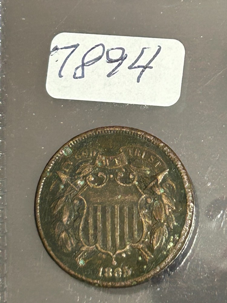 1865 2 CENT PIECE - NOTE DETAILS -